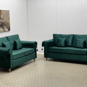 Pair of Forest Green Comfy Sofas