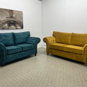 Blue and Yellow Contemporary Sofa