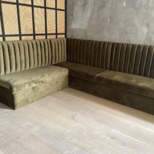 Khaki U-Shaped Booth Seating