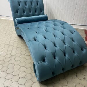 Dusty Blue Chaise Lounge Chair