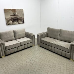 Pair of Stone 2-Seater Sofas